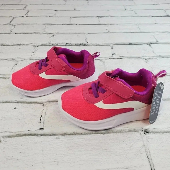 Neon Pink and Purple Toddler Shoes - Picture 4 of 8